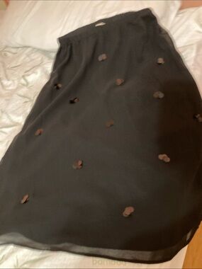 On 34th Black Embellished A-Line Women’s Skirt